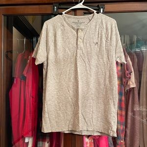 AR brand short sleeve top, greige in color. Sz M